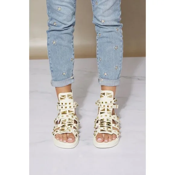 Studded Chunky Sole Gladiator Sandals - Picture 3 of 5